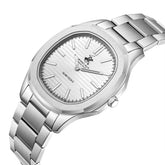 Beverly Hills Polo Club Men's Analog Watch with Silver Dial and Silver Stainless Steel Band, BP3906X.330