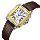 Beverly Hills Polo Club Women's Analog Watch with Silver Dial and Brown+Black Beverly Hills Polo Club Band, BP3908C.232