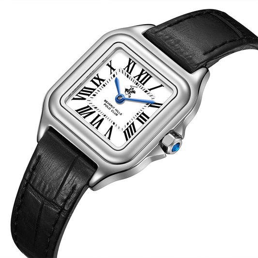 Beverly Hills Polo Club Women's Analog Watch with White Dial and Blue, Brown and Black Beverly Hills Polo Club Band, BP3908C.331