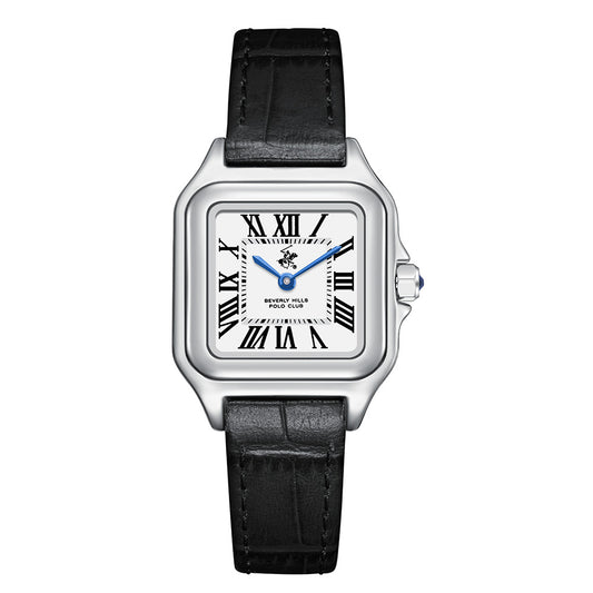 Beverly Hills Polo Club Women's Analog Watch with White Dial and Blue, Brown and Black Beverly Hills Polo Club Band, BP3908C.331