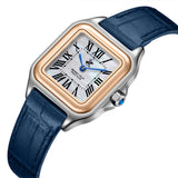 Beverly Hills Polo Club Women's Analog Watch with White Mother of Pearl Dial and Blue, Brown and Black Beverly Hills Polo Club Band, BP3908C.539