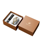 Beverly Hills Polo Club Men's Analog Watch Gift Set with Grey Dial and Two Tone Stainless Steel Band, BP3911X.260
