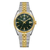 Beverly Hills Polo Club Men's Date Analog Watch Gift Set with Dark Green Dial and Two Tone Stainless Steel Band, BP3911X.270