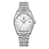 Beverly Hills Polo Club Men's Date Analog Watch Gift Set with Silver Dial and Silver Stainless Steel Band, BP3911X.330