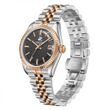 Beverly Hills Polo Club Men's Date Analog Watch with Gunmetal Dial and Silver and rose-gold-111 Stainless Steel and Beverly Hills Polo Club Band, BP3911X.560