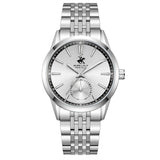 Beverly Hills Polo Club Men's Multifunction Watch with Silver Dial and Silver Stainless Steel Band, BP3913X.330