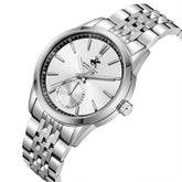 Beverly Hills Polo Club Men's Multifunction Watch with Silver Dial and Silver Stainless Steel Band, BP3913X.330