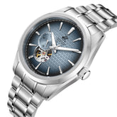 Beverly Hills Polo Club Men's Automatic Watch with Dark Blue Dial and Silver Stainless Steel Band, BP3915X.391
