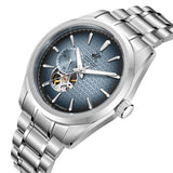 Beverly Hills Polo Club Men's Automatic Watch with Dark Blue Dial and Silver Stainless Steel Band, BP3915X.391