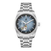 Beverly Hills Polo Club Men's Automatic Watch with Dark Blue Dial and Silver Stainless Steel Band, BP3915X.391