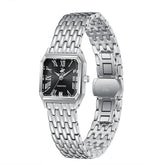 Beverly Hills Polo Club Women's Diamond Accent Analog Watch with Black Dial and Silver Stainless Steel Band, BP3916C.350