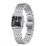 Beverly Hills Polo Club Women's Diamond Accent Analog Watch with Black Dial and Silver Stainless Steel Band, BP3916C.350
