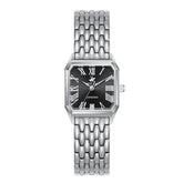Beverly Hills Polo Club Women's Diamond Accent Analog Watch with Black Dial and Silver Stainless Steel Band, BP3916C.350