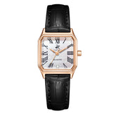 Beverly Hills Polo Club Women's Diamond Accent Analog Watch with White Mother of Pearl Dial and Black Leather Band, BP3917C.421