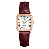 Beverly Hills Polo Club Women's Diamond Accent Analog Watch with White Dial and Red Leather Band, BP3917C.438