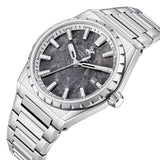 Beverly Hills Polo Club Men's Date Analog Watch with Silver Dial and Silver Stainless Steel Band, BP3918X.350