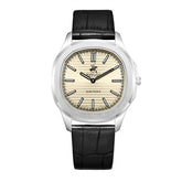 Beverly Hills Polo Club Slim Tech Men's Analog Watch with Gold Dial and Black Leather Band, BP3919X.311