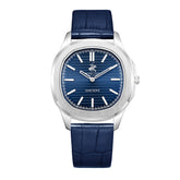 Beverly Hills Polo Club Slim Tech Men's Analog Watch with Dark Blue Dial and Dark Blue Leather Band, BP3919X.399