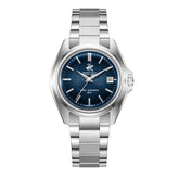 Beverly Hills Polo Club Men's Automatic Watch with Dark Blue Dial and Silver Stainless Steel Band, BP3921X.390
