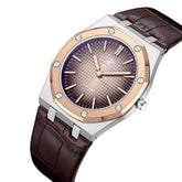 Beverly Hills Polo Club Men's Analog Watch with Dark Brown Dial and Dark Brown Leather Band, BP3924X.542