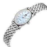 Beverly Hills Polo Club Women's Diamond Accent Analog Watch with White Mother of Pearl Dial and Silver Stainless Steel Band, BP3926X.300