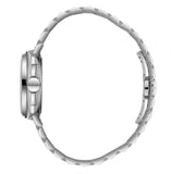Beverly Hills Polo Club Men's Date Analog Watch with Gunmetal Black Dial and Silver Stainless Steel Band, BP3928X.350