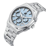 Beverly Hills Polo Club Men's Multifunction Watch with Blue Dial and Silver Stainless Steel Band, BP3930X.300