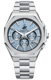 Beverly Hills Polo Club Men's Multifunction Watch with Blue Dial and Silver Stainless Steel Band, BP3930X.300