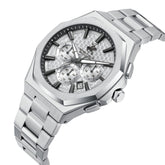 Beverly Hills Polo Club Men's Multifunction Watch with Silver Dial and Silver Stainless Steel Band, BP3930X.330