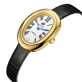 Beverly Hills Polo Club Women's Diamond Accent Analog Watch with Silver Dial and Black Leather Band, BP3931C.231