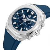 Beverly Hills Polo Club Men's Multifunction Watch with Dark Blue Dial and Blue Silicone Band, BP3933X.399