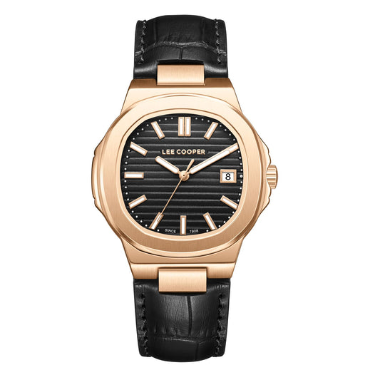 Lee Cooper, Men's, Analog Watch, Black Dial, with Leather Band, LE-LC08107.451