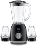 Black+Decker,400W 1.5 Blender with 2 x Grinder Mills, Black, BX365