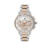Beverly Hills Polo Club Men's Watch, Analog, Silver Dial, Silver & Rose Gold Stainless Steel Strap, BP3220X.560
