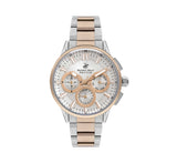Beverly Hills Polo Club Men's Watch, Analog, Silver Dial, Silver & Rose Gold Stainless Steel Strap, BP3220X.560