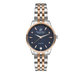 Beverly Hills Polo Club Women's Watch, Analog, Blue Dial, Silver & Rose Gold Stainless Steel Strap, BP3293X.590