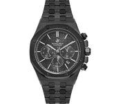 Beverly Hills Polo Club Men's Multifunction Watch with Gunmetal Dial and Silver Stainless Steel Band, BP3051X.650