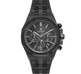 Beverly Hills Polo Club Men's Multifunction Watch with Gunmetal Dial and Silver Stainless Steel Band, BP3051X.650