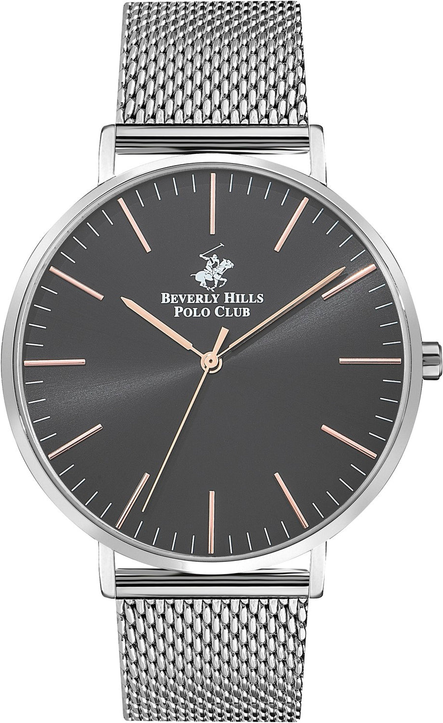 Beverly Hills Polo Club, Men's, Analog Watch, Black Dial, with Stainless Steel Band, BH-BP3130X.360