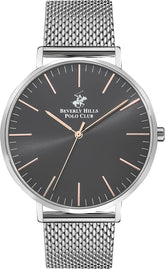 Beverly Hills Polo Club, Men's, Analog Watch, Black Dial, with Stainless Steel Band, BH-BP3130X.360