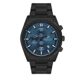 Beverly Hills Polo Club Men's Watch, Analog, Blue Dial, Black Stainless Steel Strap, BP3344X.690