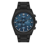 Beverly Hills Polo Club Men's Watch, Analog, Blue Dial, Black Stainless Steel Strap, BP3344X.690