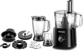 Black+Decker, 750W 34 Functions 5 In 1 Food Processor With Chopper, Blender, Grinder, Citrus Juicer & Dough Maker, Black FX775-B5