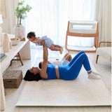 Milk It Baby Boho Beige And Sage Leaf 100% TPU Foam Non Toxic Reversible Play Mat, BOHOBEPM