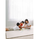 Milk It Baby Boho Blue And Beige Leaf 100% TPU Foam Non Toxic Reversible Play Mat, BOHOBLPM