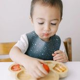 Milk It Baby Printed Bib Galaxy Grey, 100% Food Grade Silicone Bib, MI-SBGG009