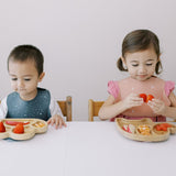 Milk It Baby, Bamboo Tiger Paw Suction Plate & Fork Set, Berry Blue, MI-BAMTPBB005