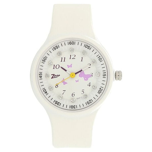 Zoop, Kids, Analog, Watch, White Dial, Polyurethane Strap, C4038PP02
