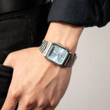 Casio, Men's Watch Vintage Collection Analog-Digital Blue Dial Silver Stainless Steel, 2A1MQYDF