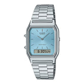 Casio, Men's Watch Vintage Collection Analog-Digital Blue Dial Silver Stainless Steel, 2A1MQYDF